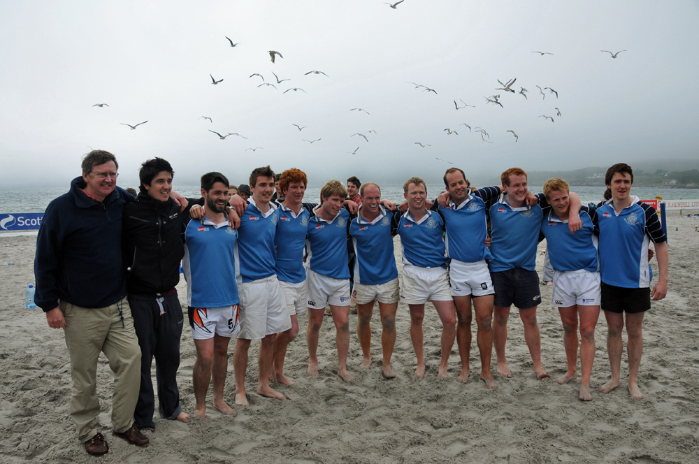 Picture of the Laddie Cup winners in the 2012 Islay beach rugby tournament