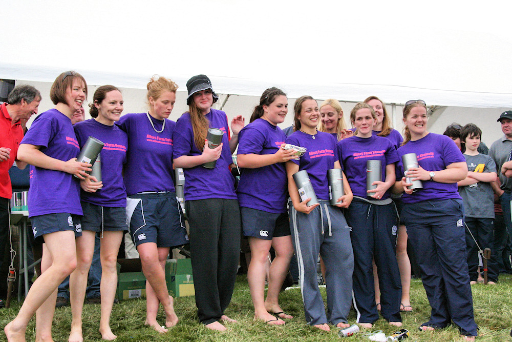 Picture of the Lassie cup winners in the 2010 Islay Beach Rugby tournament