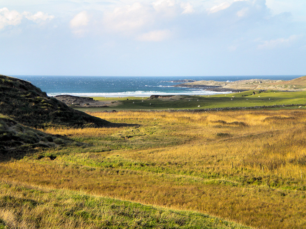 Picture of a bay seen across dunes