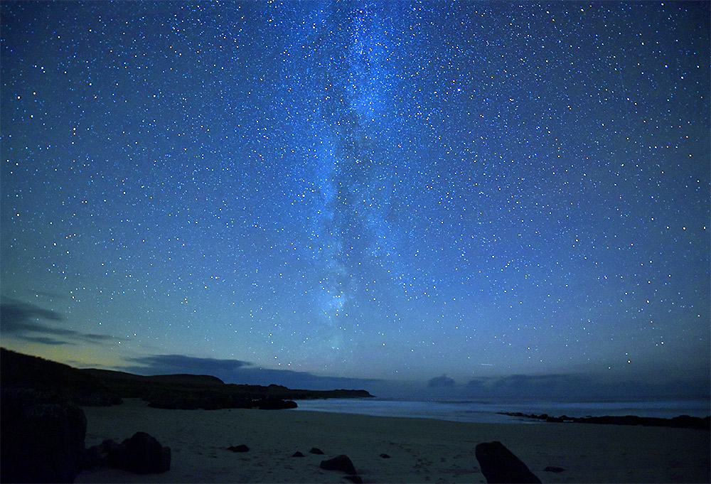 Picture of the Milky Way over a west coast beach on a November night