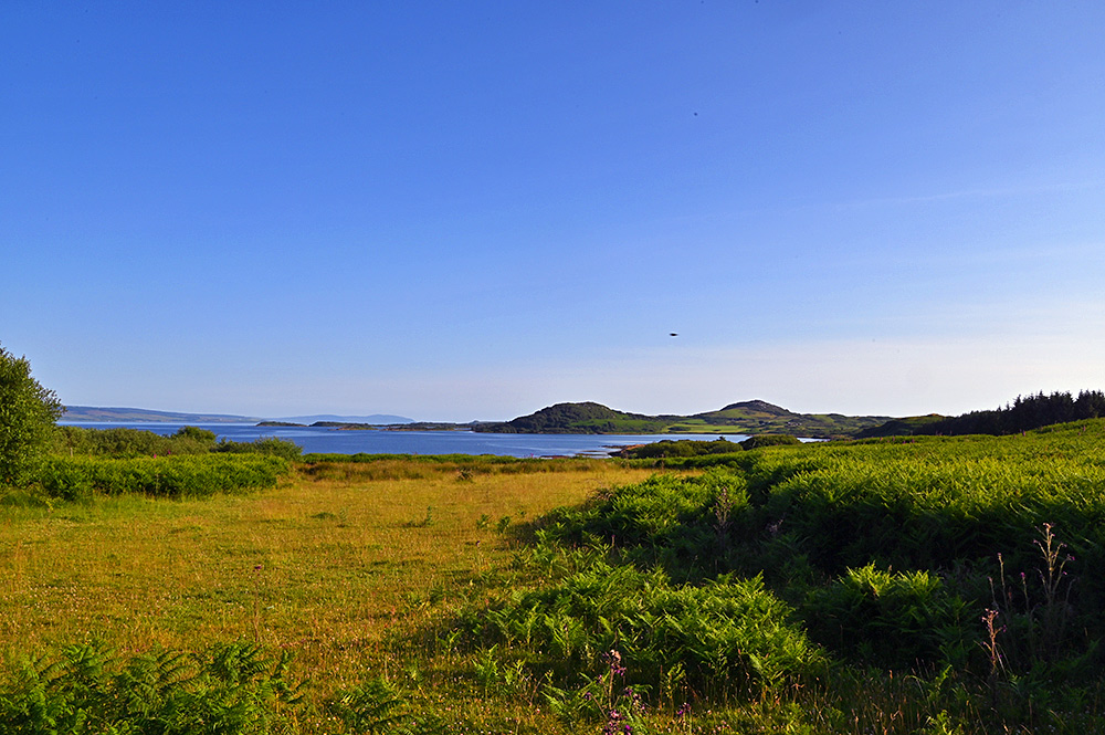 Picture of a coastal landscape on an island in some beautiful June evening sunshine