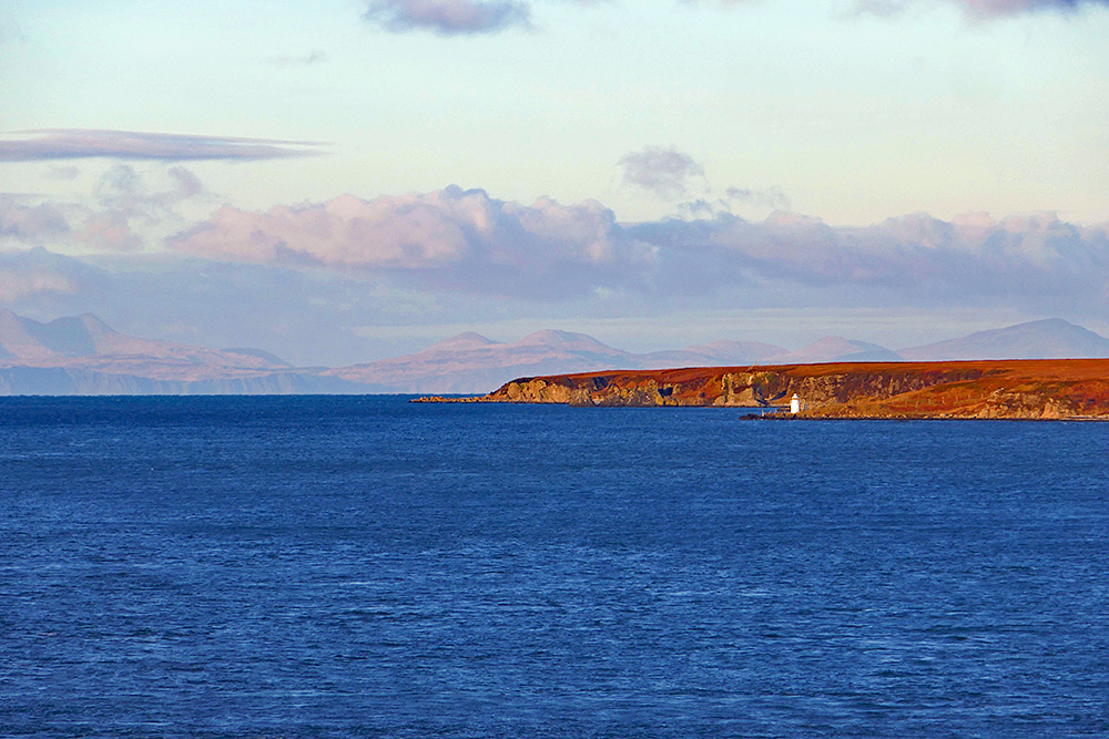 Picture of some islands seen from a sound between two islands